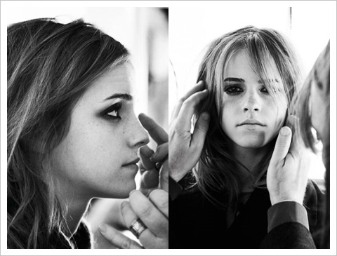 Go behind the scenes with Emma Watson on the Burberry shoot(more photography 